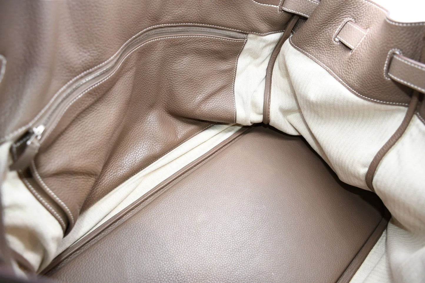 HERMES BIRKIN 50 Etoupe TC leather palladium hardware