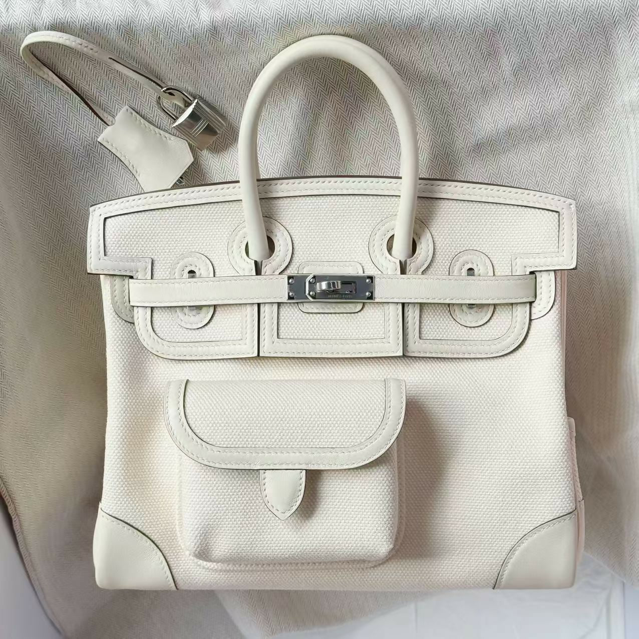 Hermès Quelle Idole (Kelly Doll) Picto Vert Fizz Epsom with Palladium Hardware