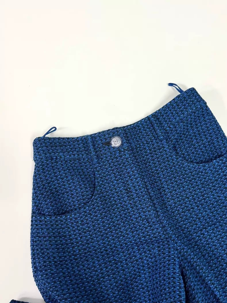 Chanel 22P Blue Tweed Pants