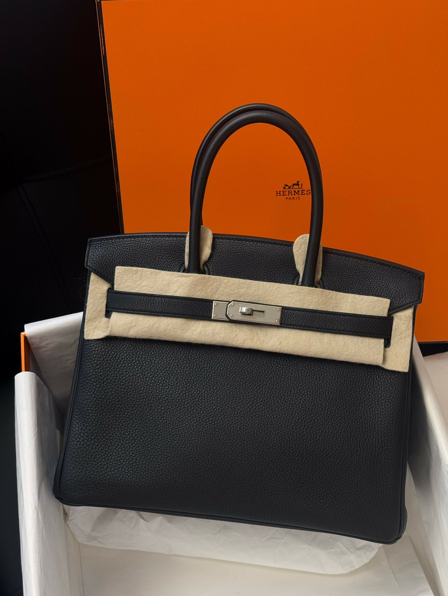 Hermès Birkin 30 Black Togo Leather with Palladium Hardware