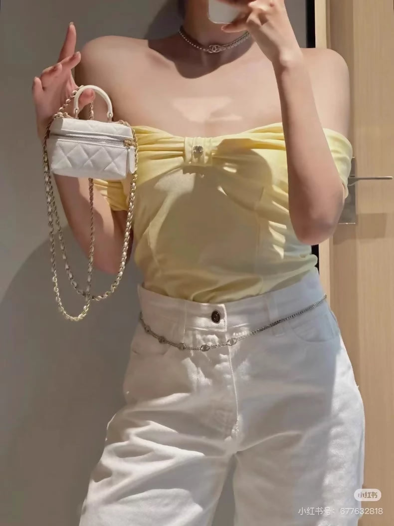 Chanel 23S off-the-shoulder top