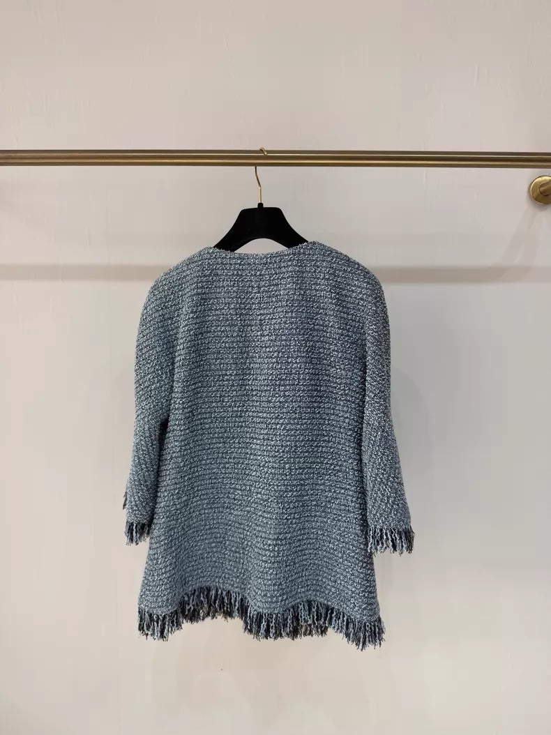 Chanel 18P Blue tweed Jacket