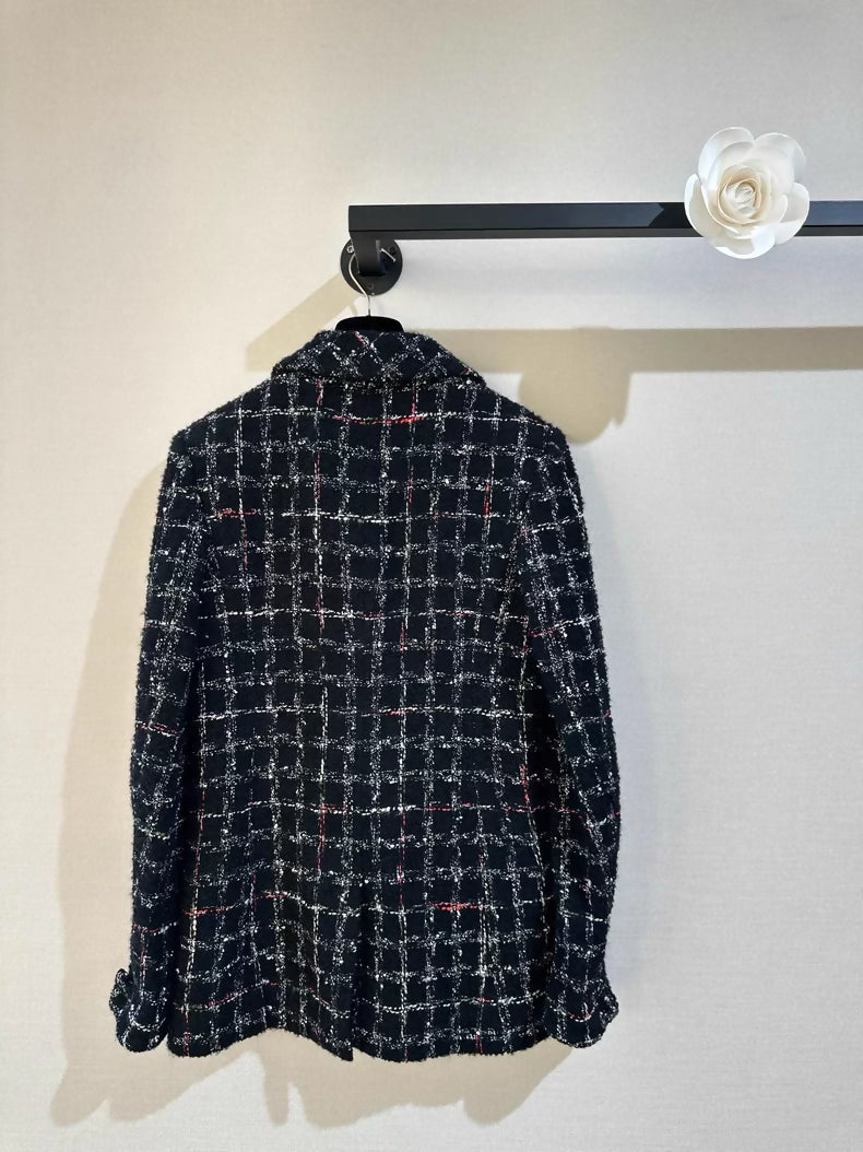 Chanel 22k black tweed black jacket