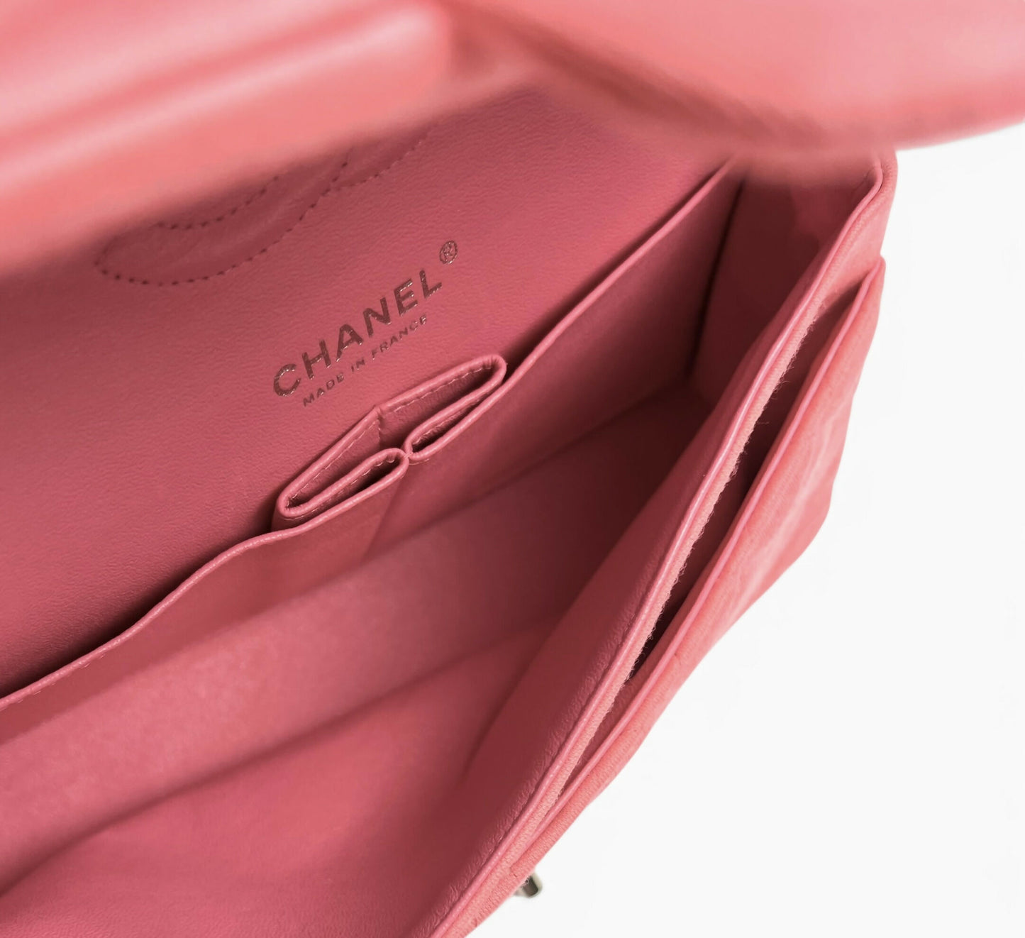 Chanel 14A Supermarket Pink Jersey Medium Classic Timeless Double Flap Bag