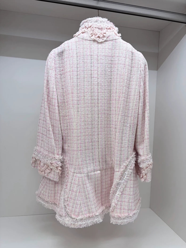 Chanel 13c pink tweed jacket