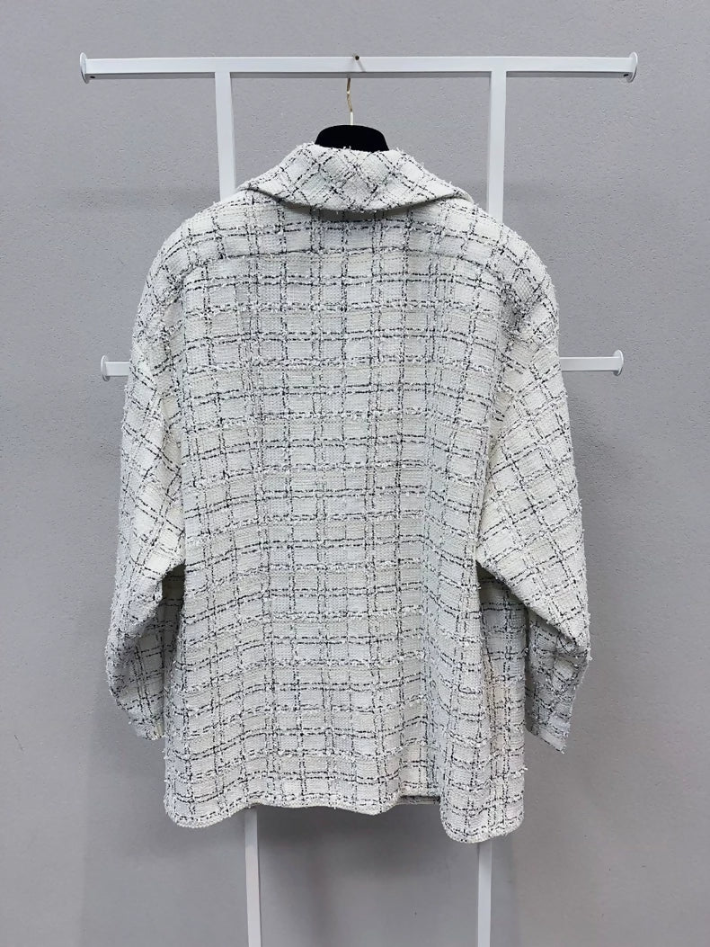 Chanel white tweed jacket