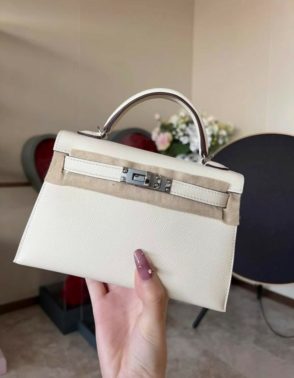 Hermès Mini Kelly II Sellier – Craie Epsom Leather, Palladium Hardware, B Stamp (2023)
