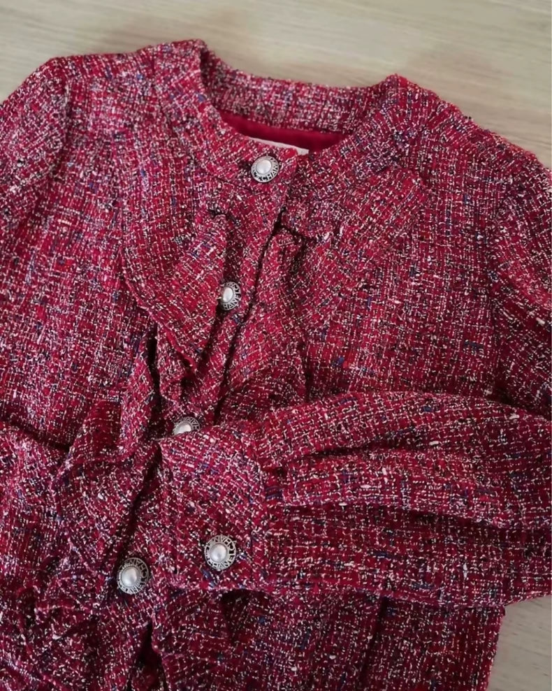 Chanel 2019 Red Tweed Jacket