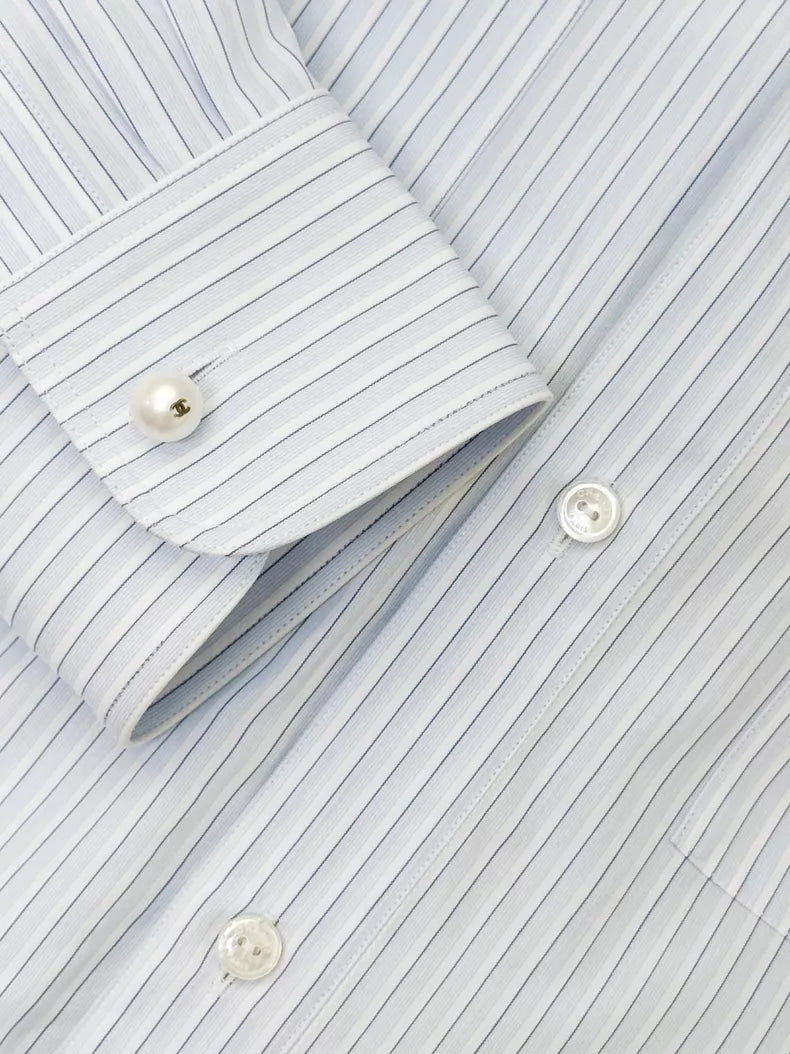Chanel 26S blue and white shirt
