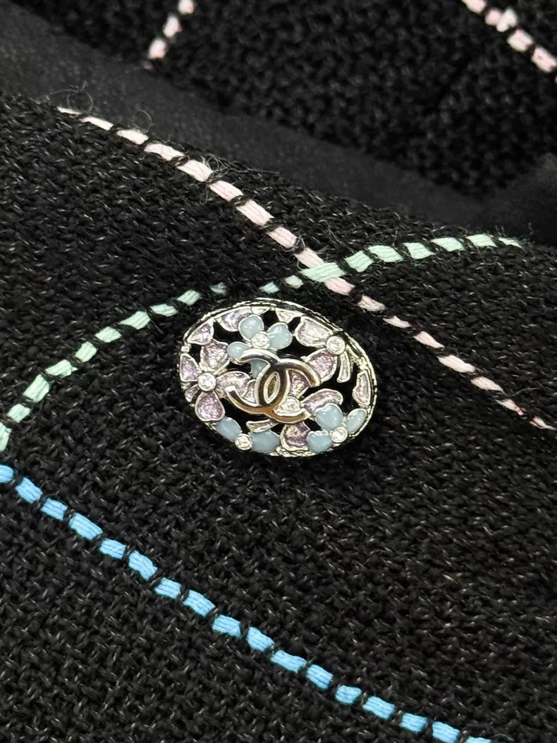 Chanel 24S black colorful skirt