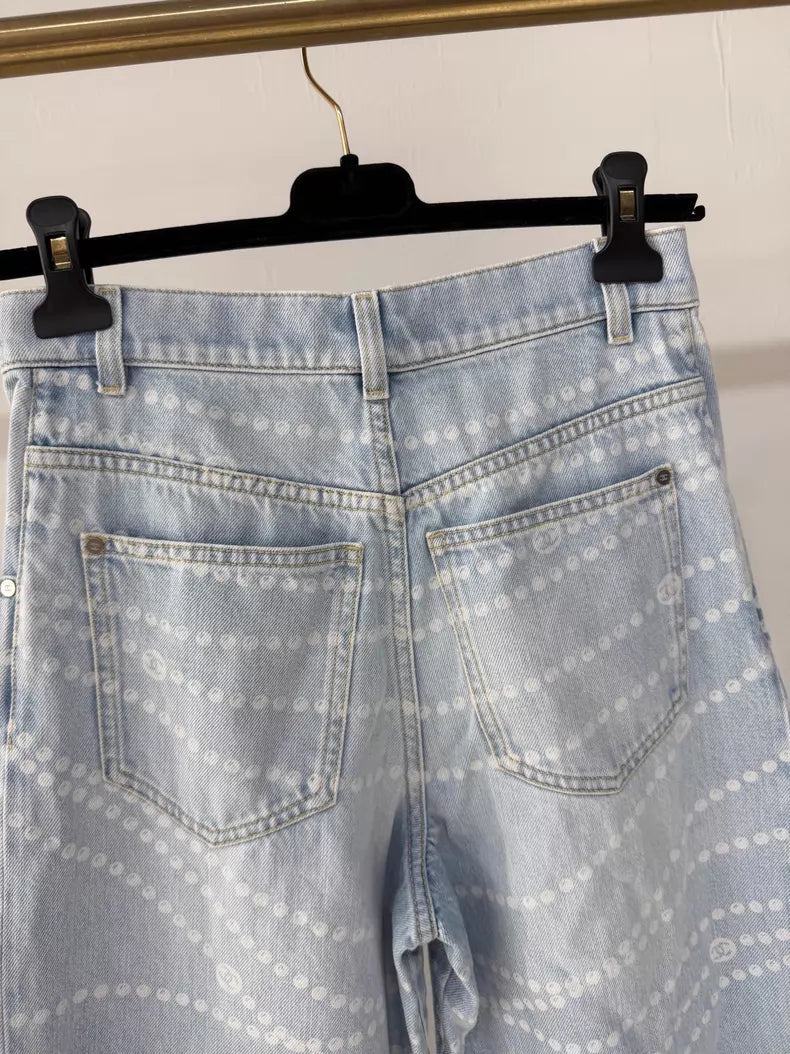 Chanel light blue jeans