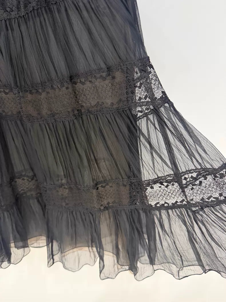 Chanel 24S Black lace Top