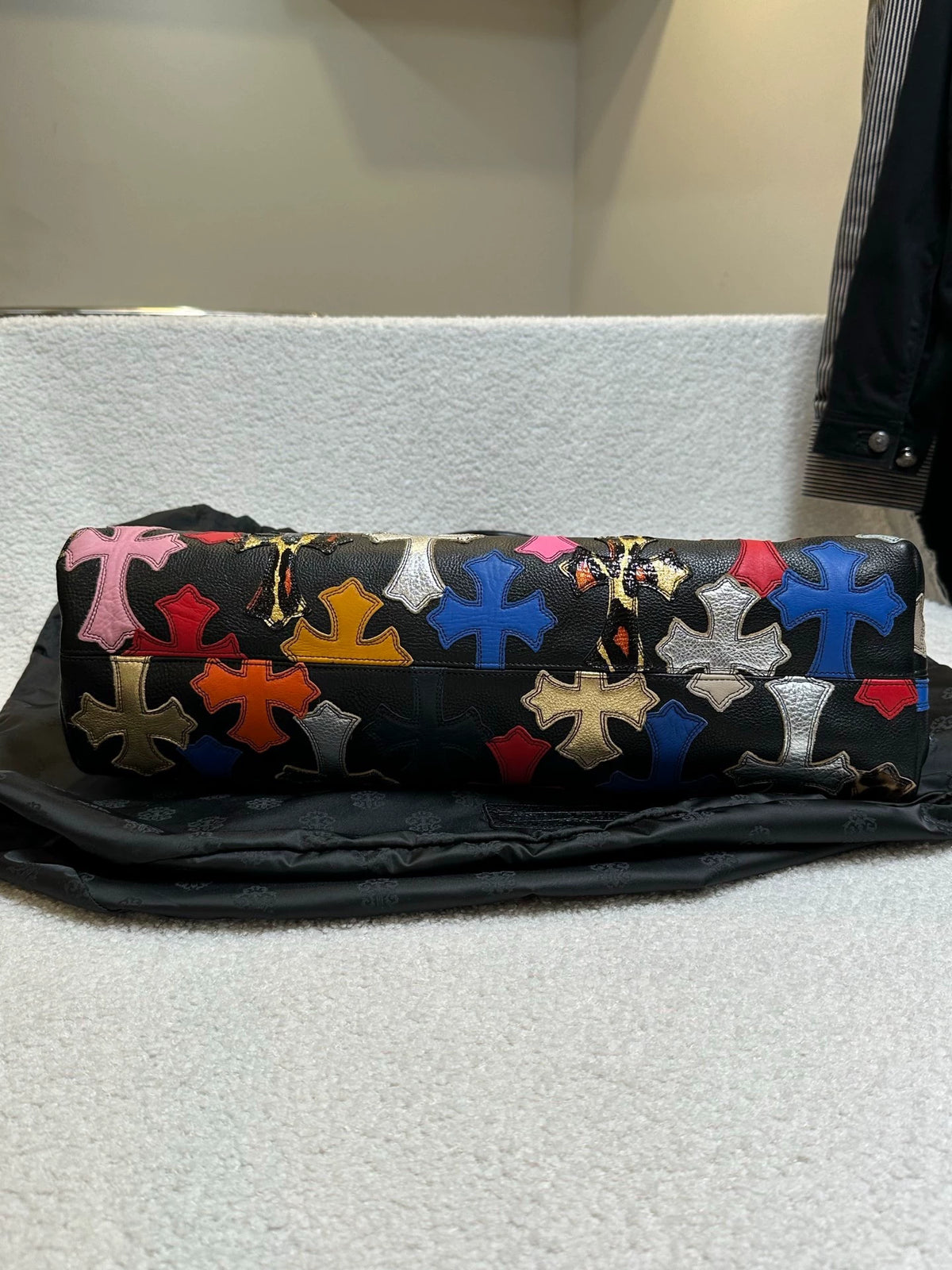 Chrome Hearts large leather tote bag