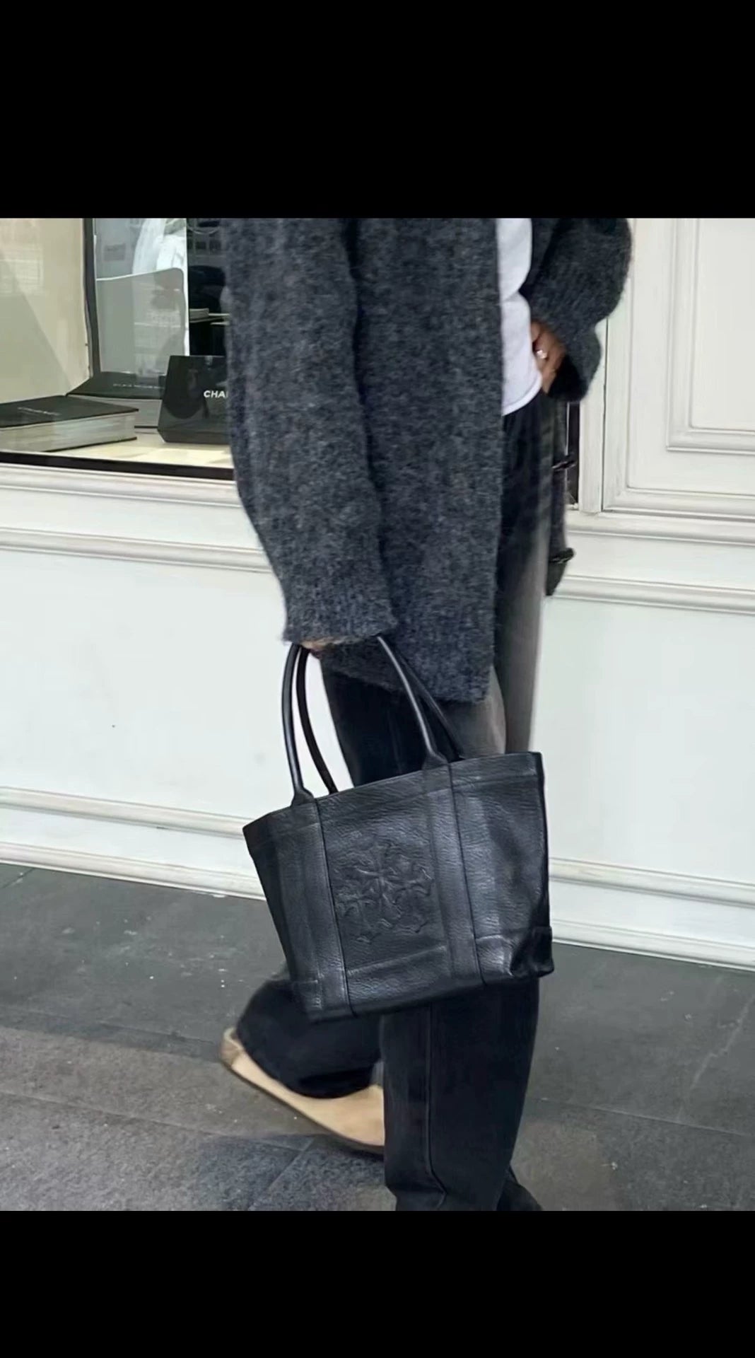 Chrome Hearts Black Mini Tote Bag