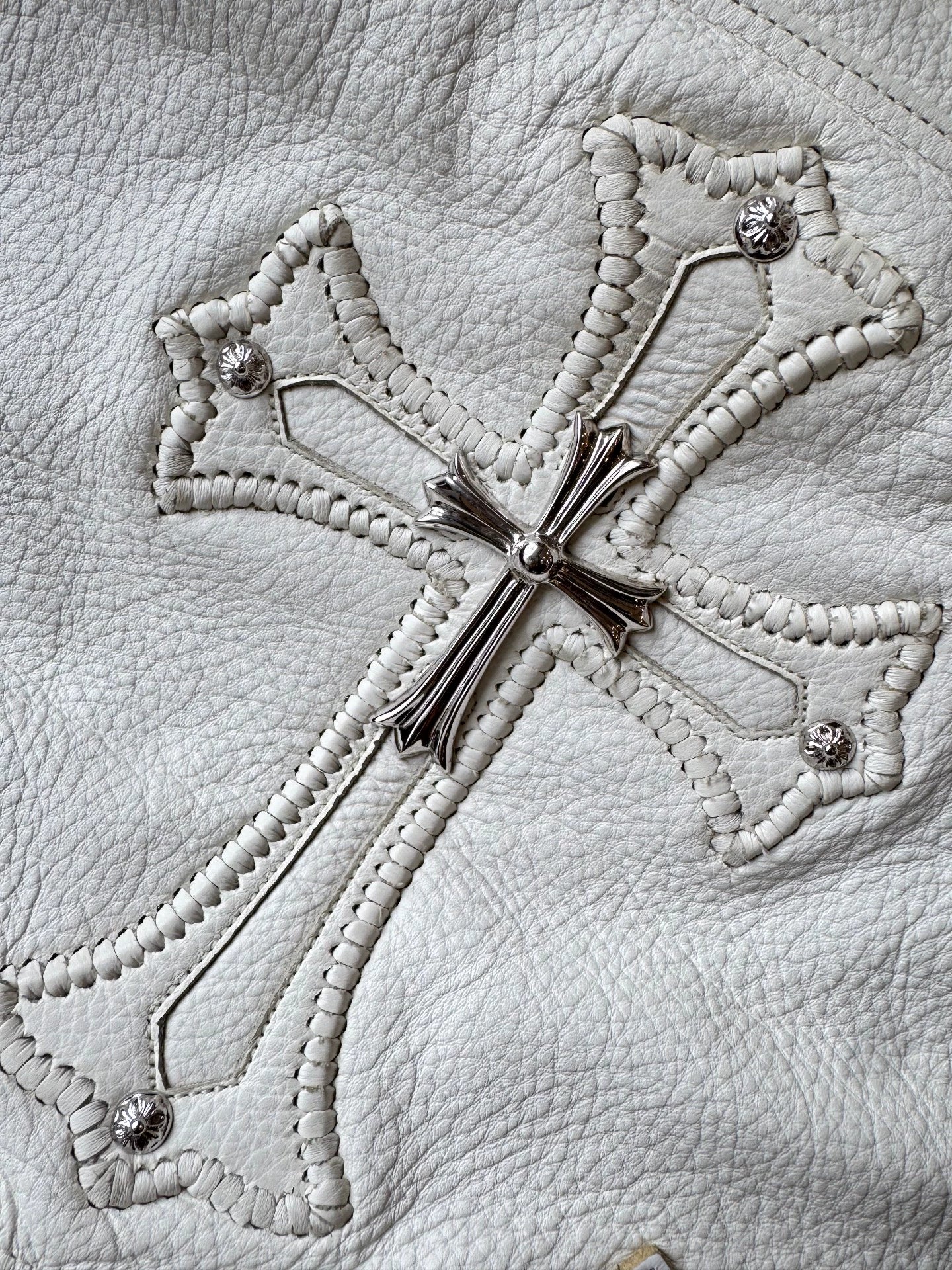 Chrome Hearts White Cross Patchback Backpack