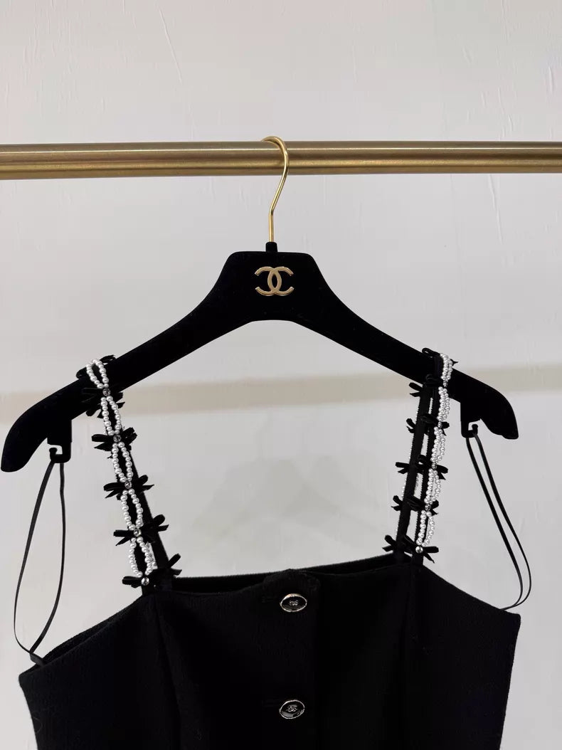 Chanel 25B black camisole top