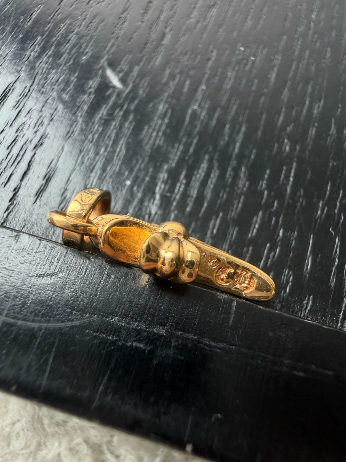 Chrome Hearts 22k Gold Pink Babyfat Cross Pendant