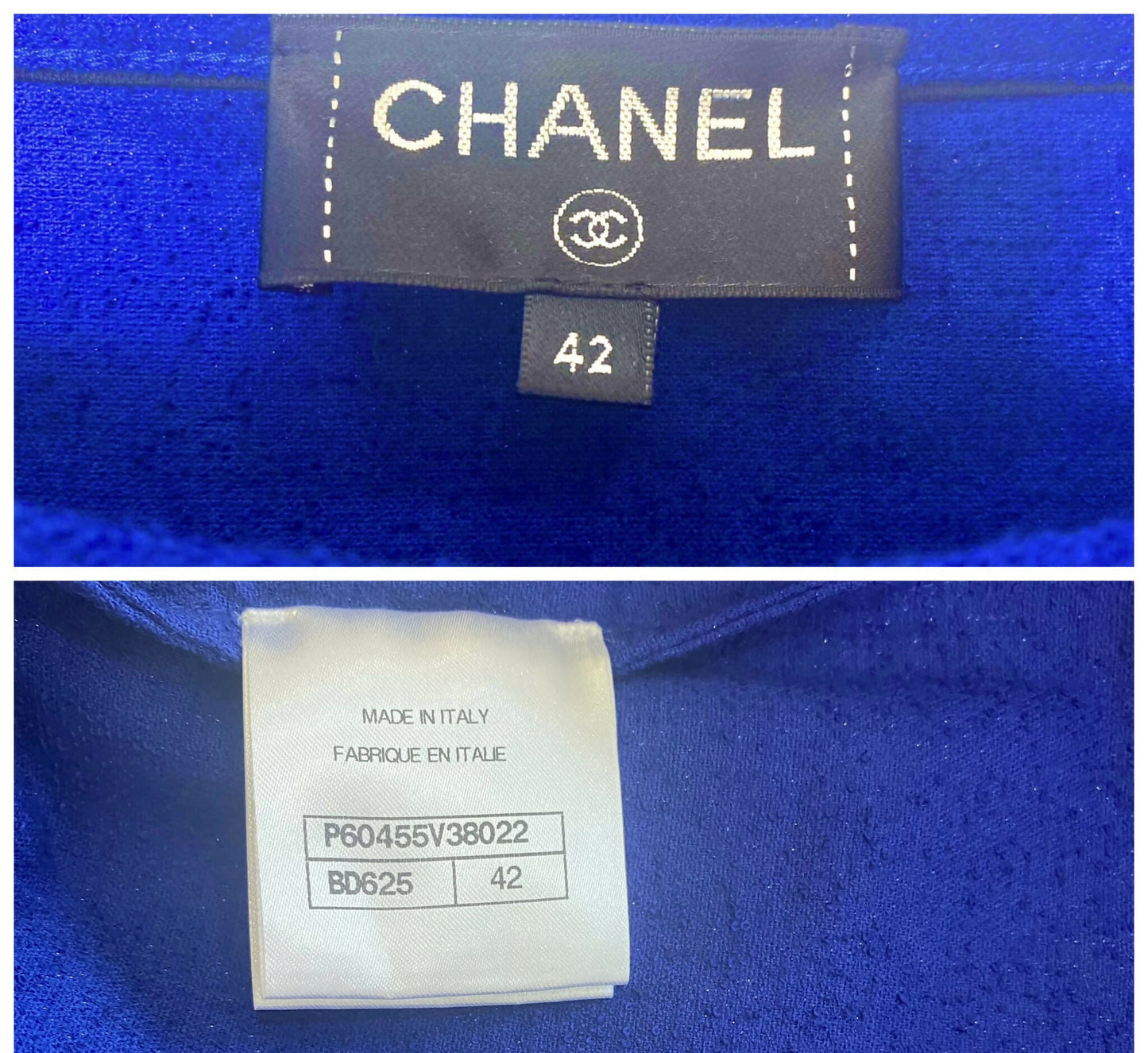 Chanel 19C La Pausa Runway Blue Blouse Top Shirt FR 42