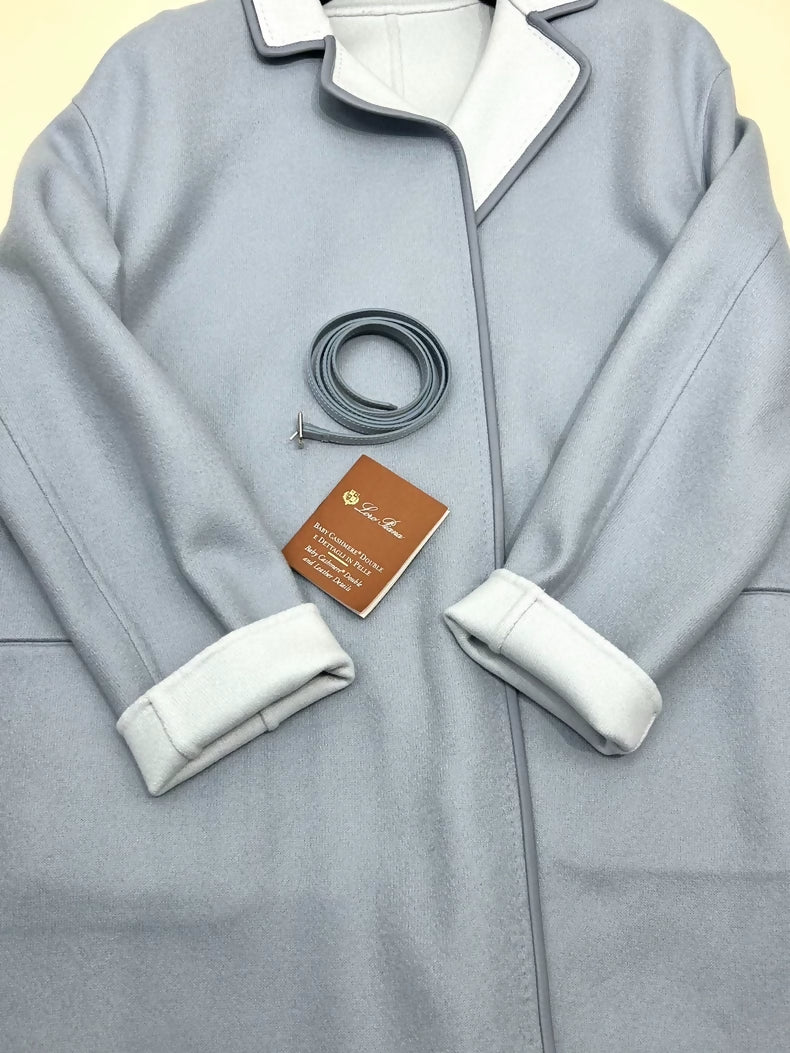 Loropiana reversible belted cashmere coat