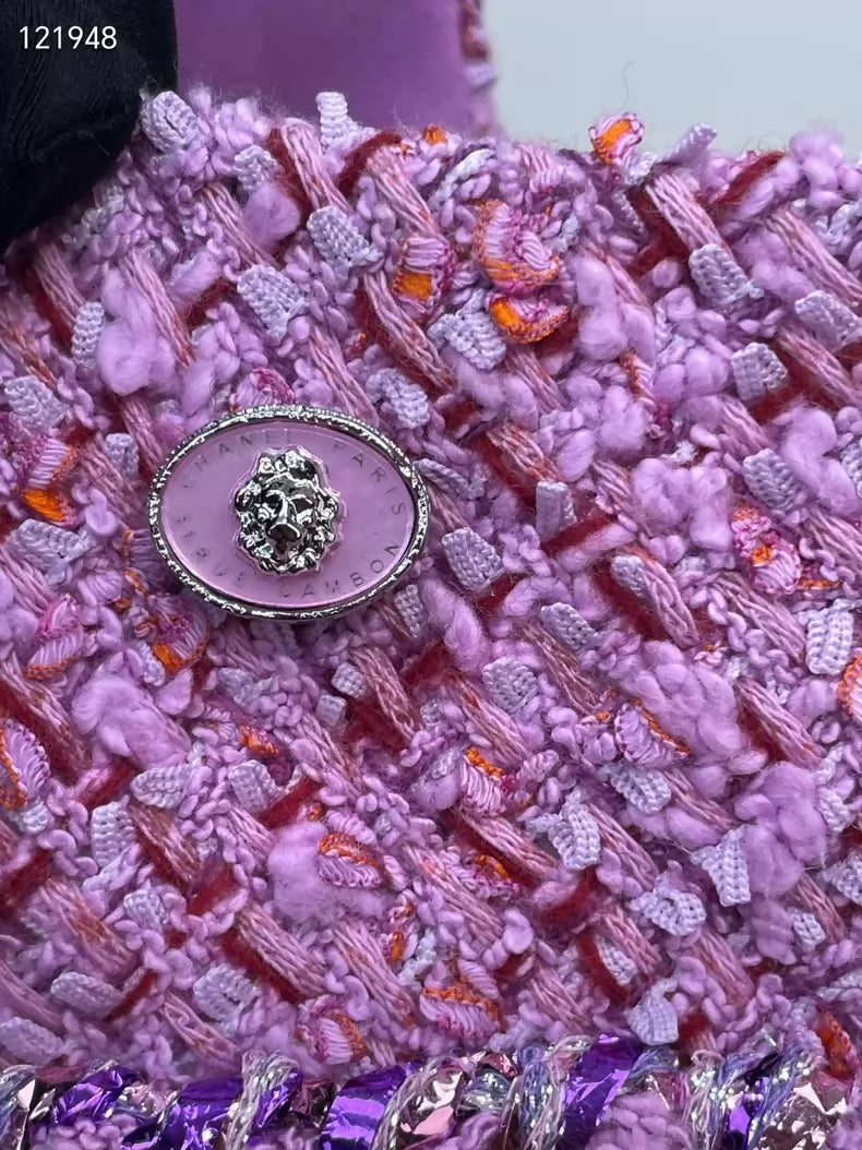 Chanel 22P pink tweed dress