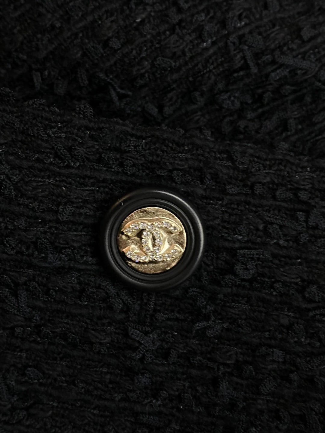 Chanel 21S black high waist trousers