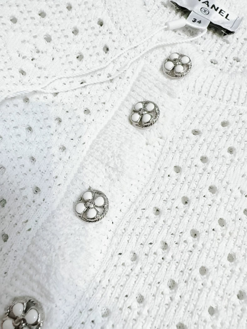 Chanel 24P white cropped top
