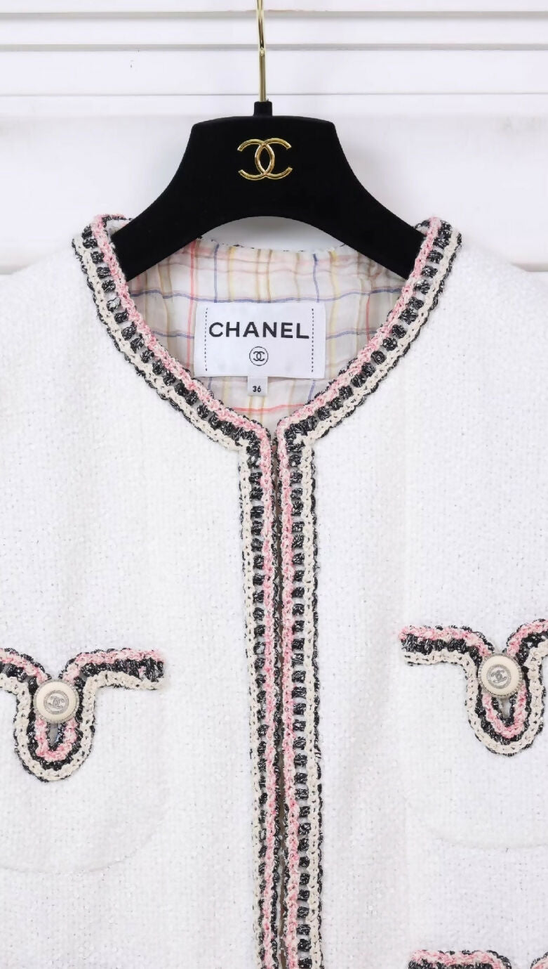 Chanel 20C white Tweed Jacket