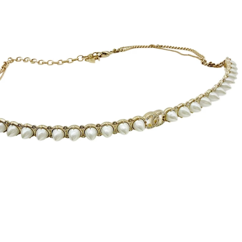CHANEL pearl choker waist chain