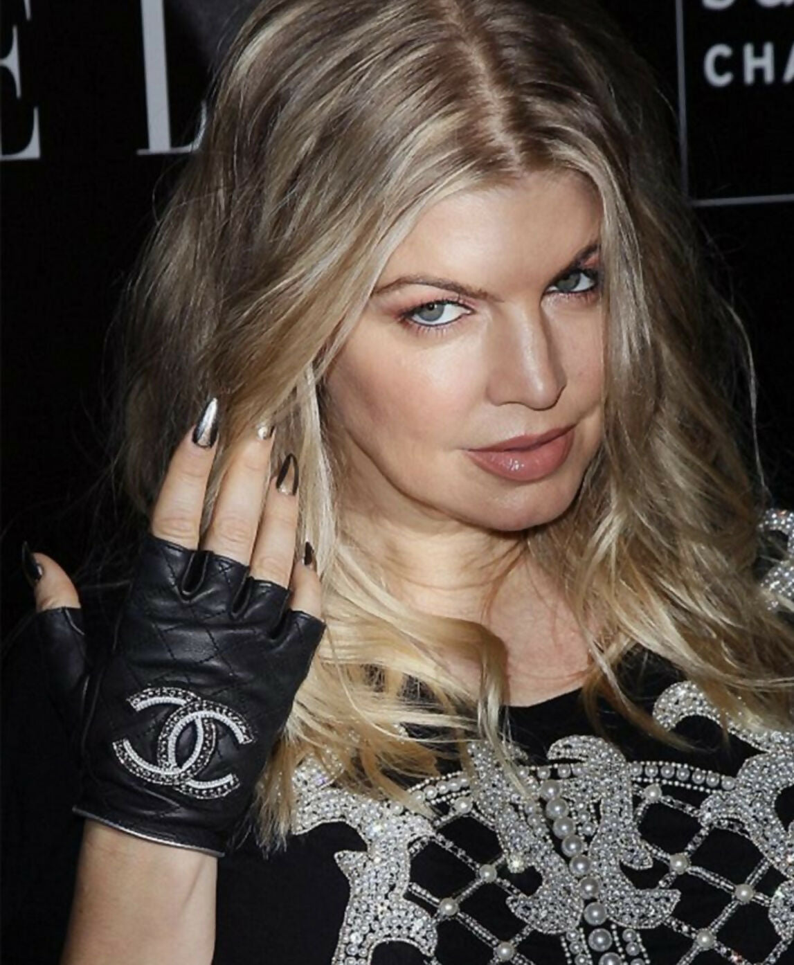 Chanel fingerless gloves