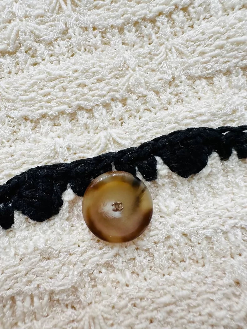 Chanel ecru crochet dress