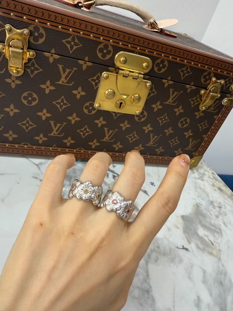 Buccellati Pink Diamond Gardenia Ring