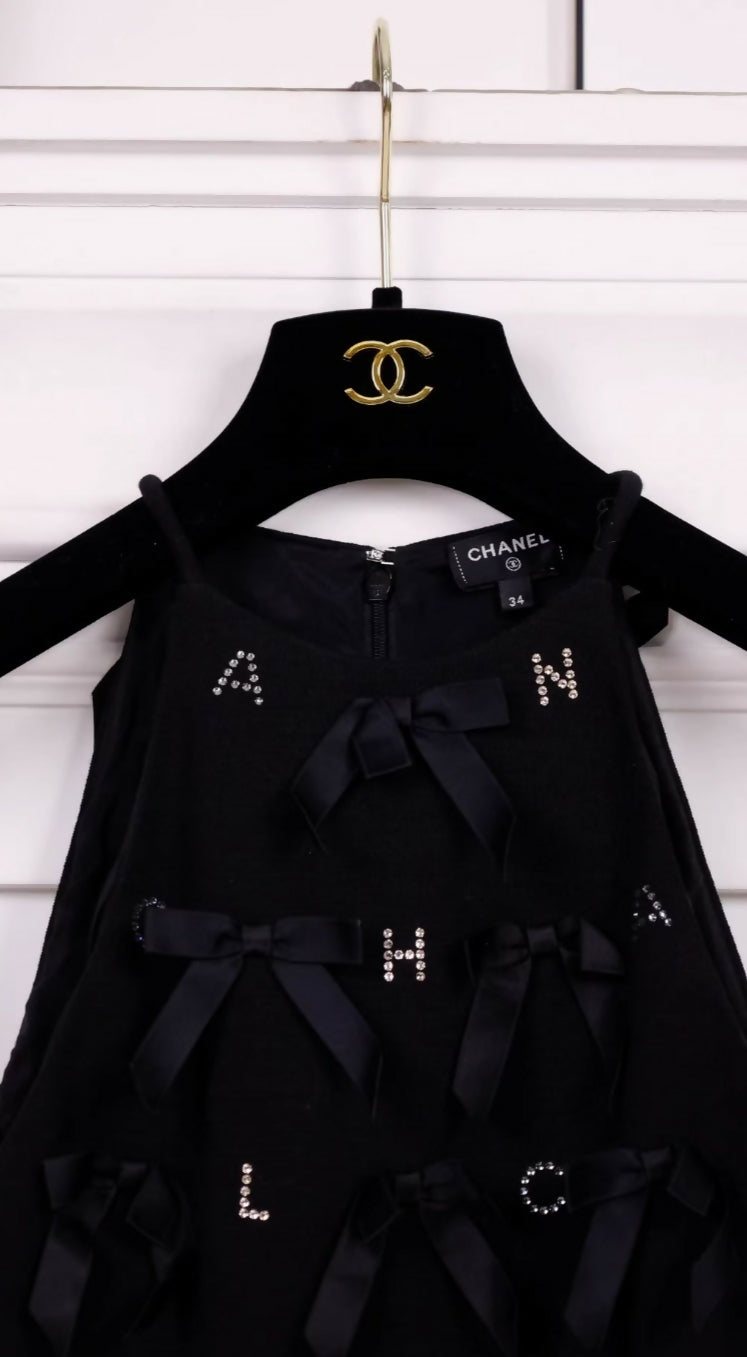 Chanel 23S Black Bow Dress