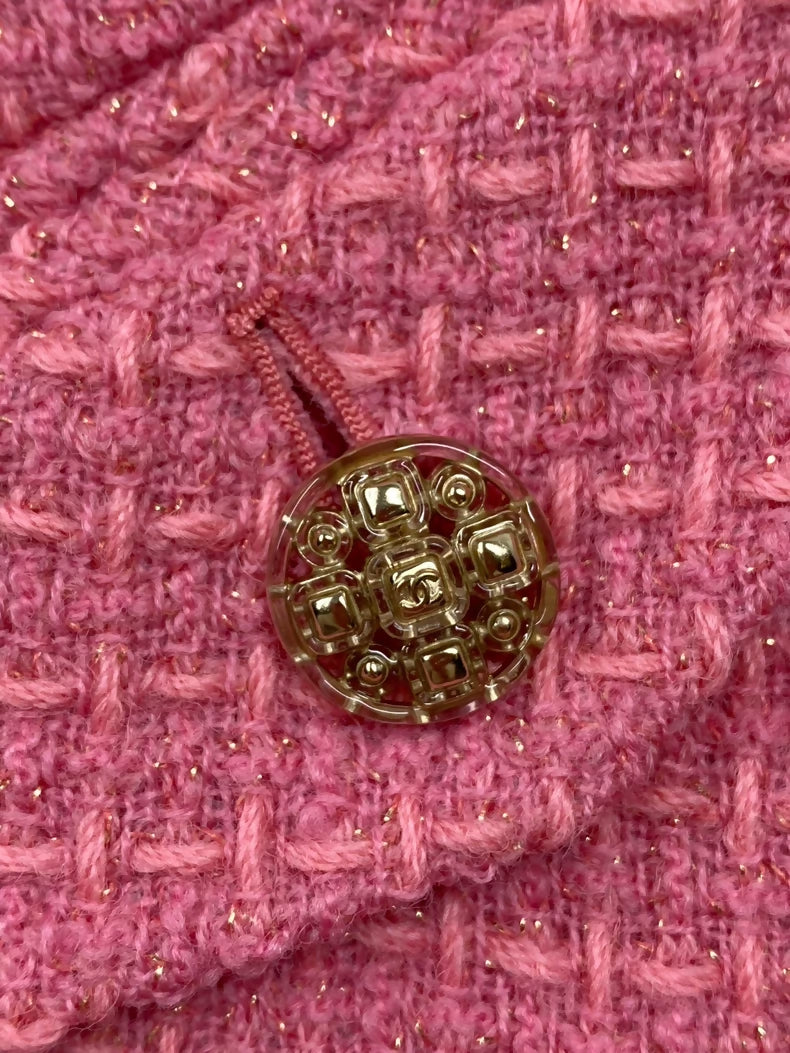 Chanel 2020 pink tweed jacket