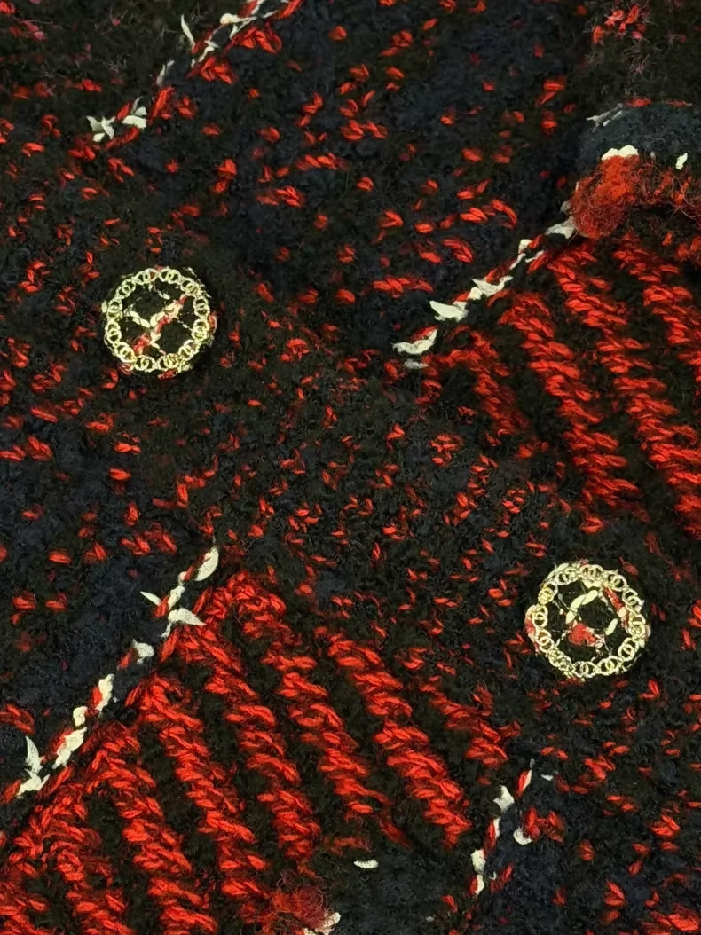 Chanel 23B Red Cardigan