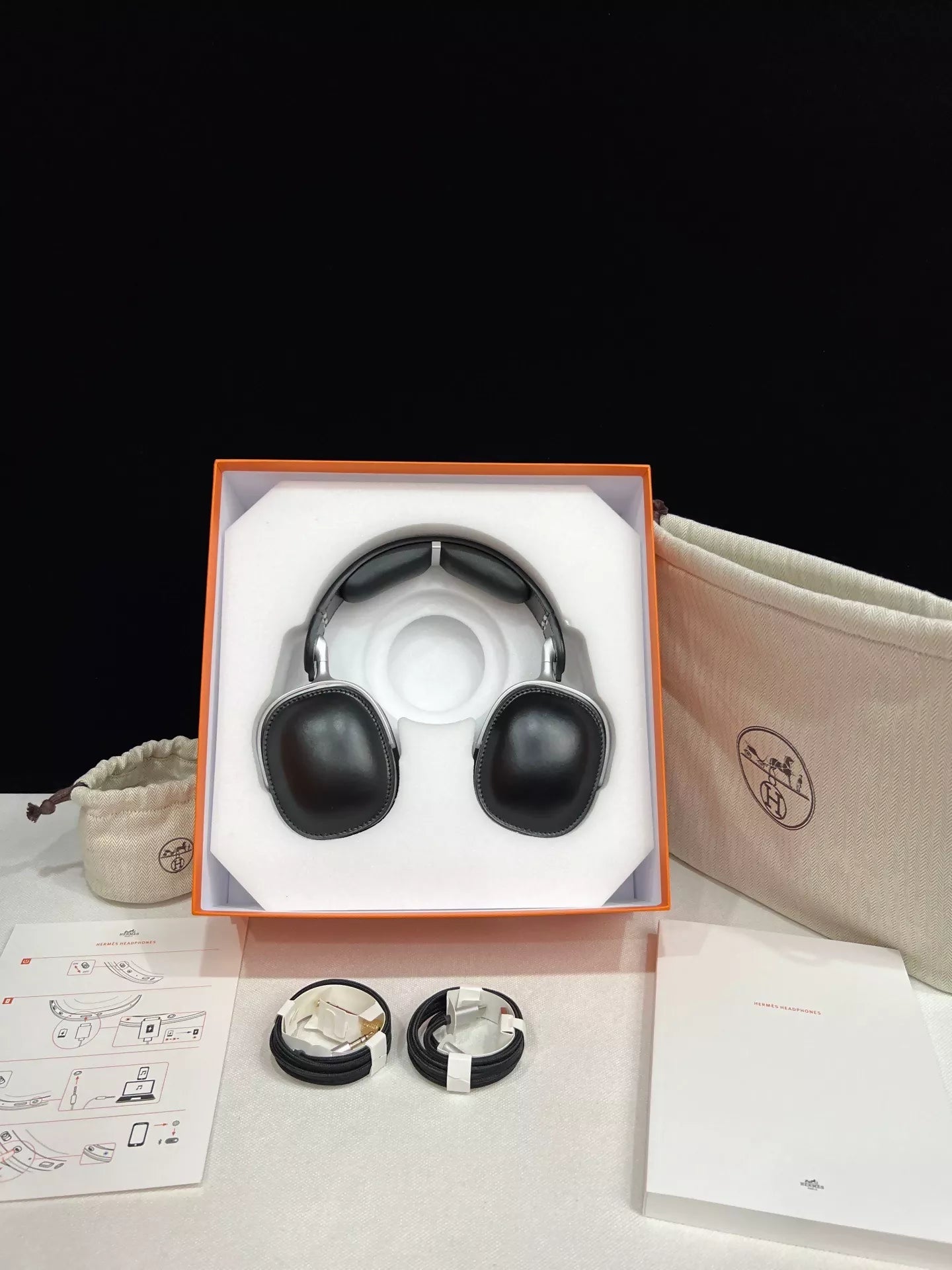 Hermes Hunter leather headphones