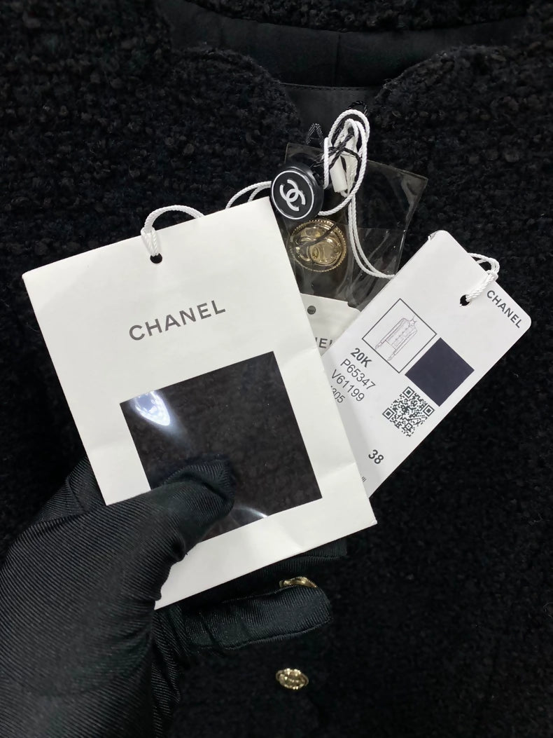 Chanel 20K black tweed jacket