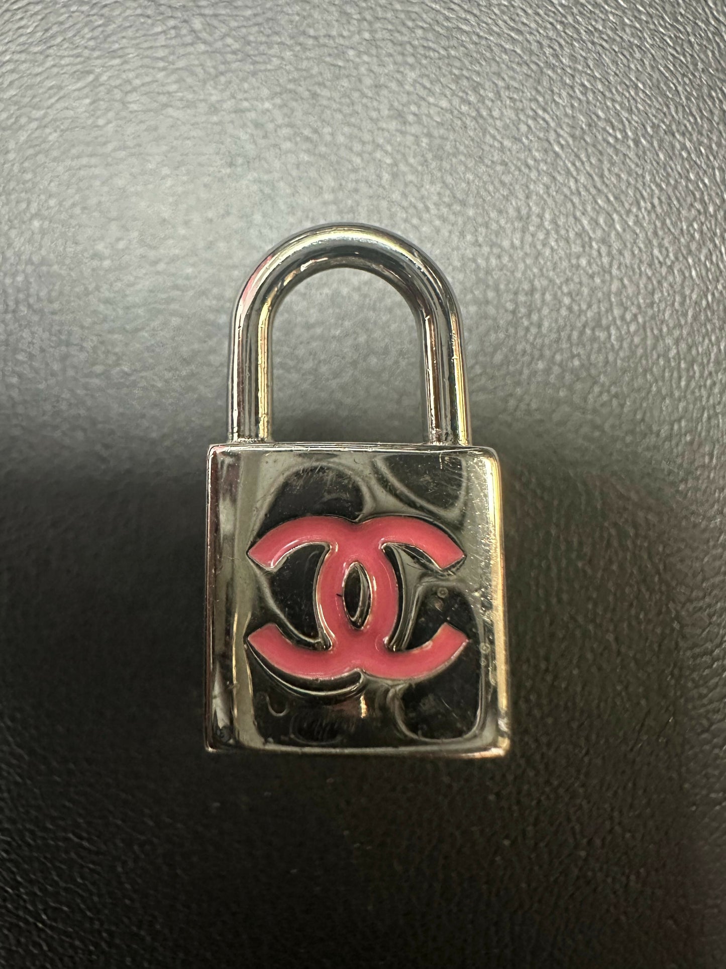 Chanel Vintage 07P Metal Silver and Lock Brooch