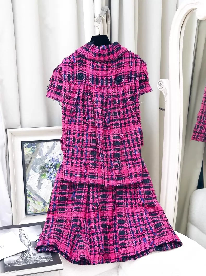 Chanel 14Spink tweed dress
