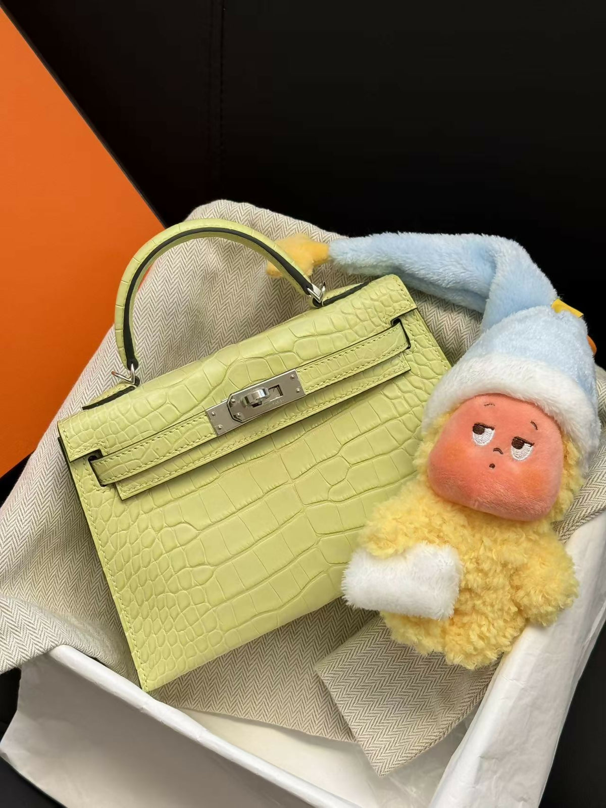 Hermès Mini Kelly 20 Vert Bourgeon Matte Alligator with Hardware
