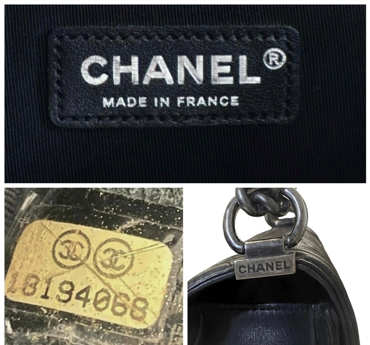 Chanel 13A Edinburgh Black Lambskin Medium Embossed Celtic Knot Boy Flap Bag
