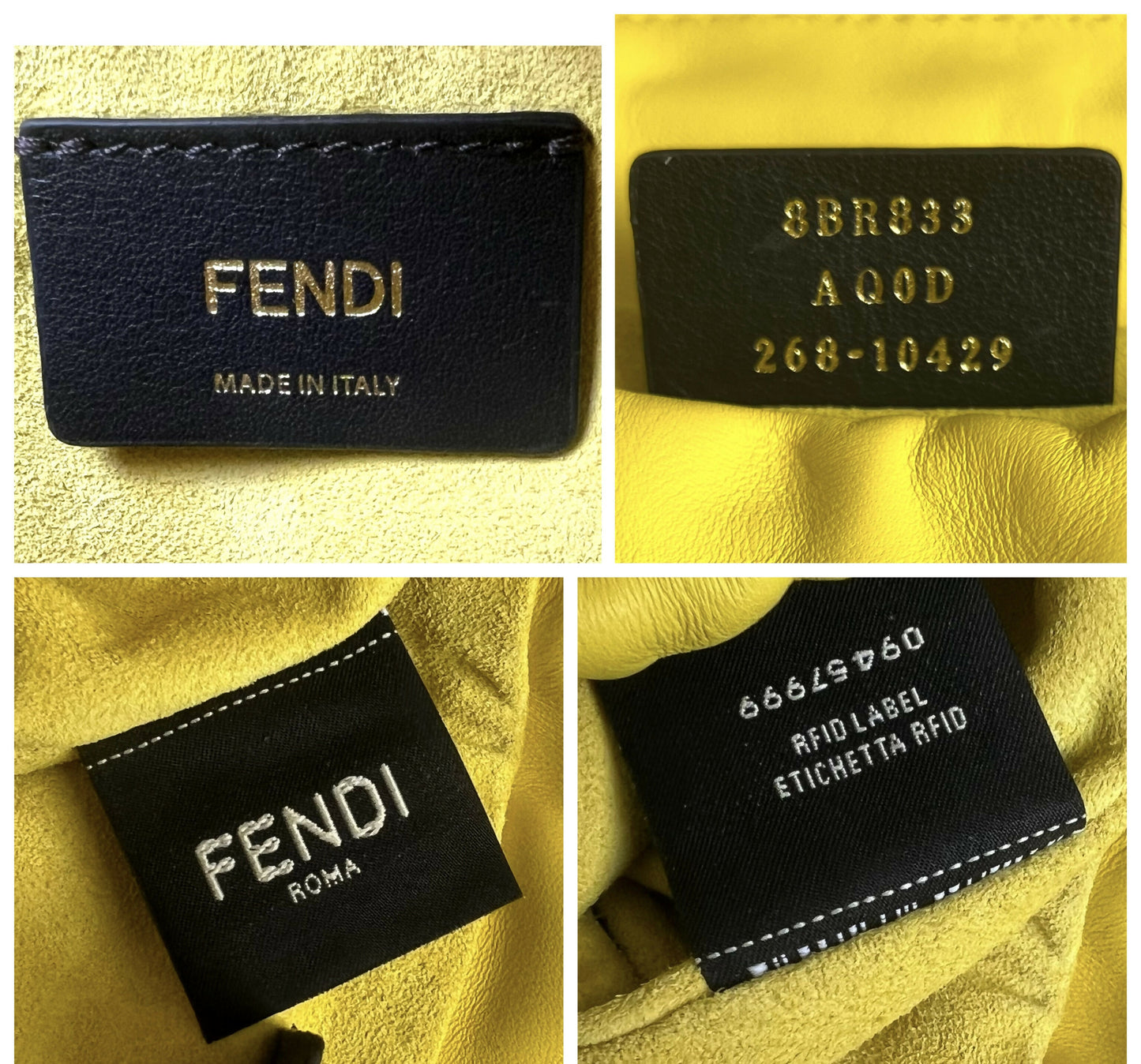 FENDI 2026 Medium Mamma Baguette Yellow Nappa Leather Bag