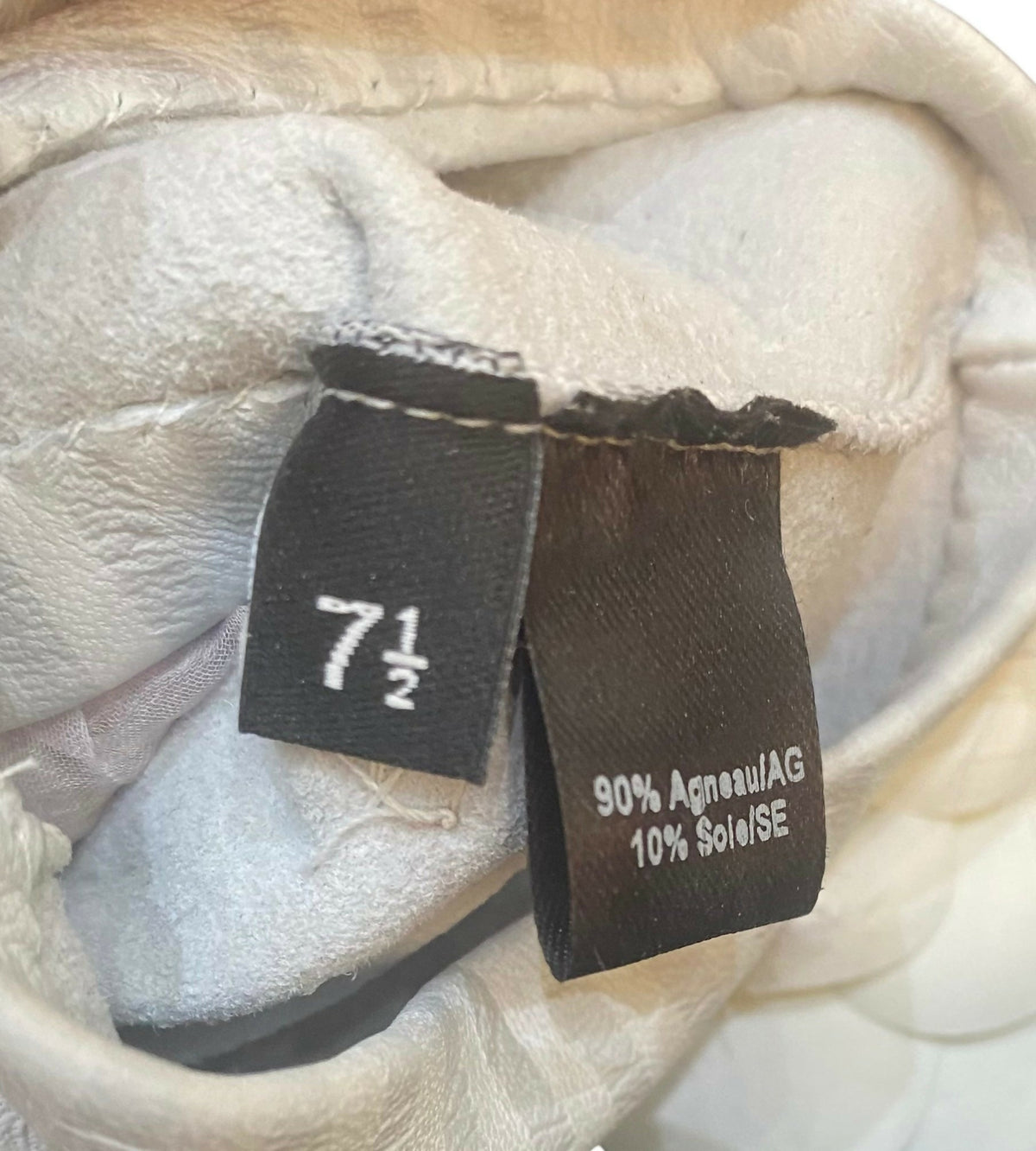 Rare Chanel 13C Paris-Versailles Mint Green Leather Silk Bows CC Fingerless Gloves Size 7.5