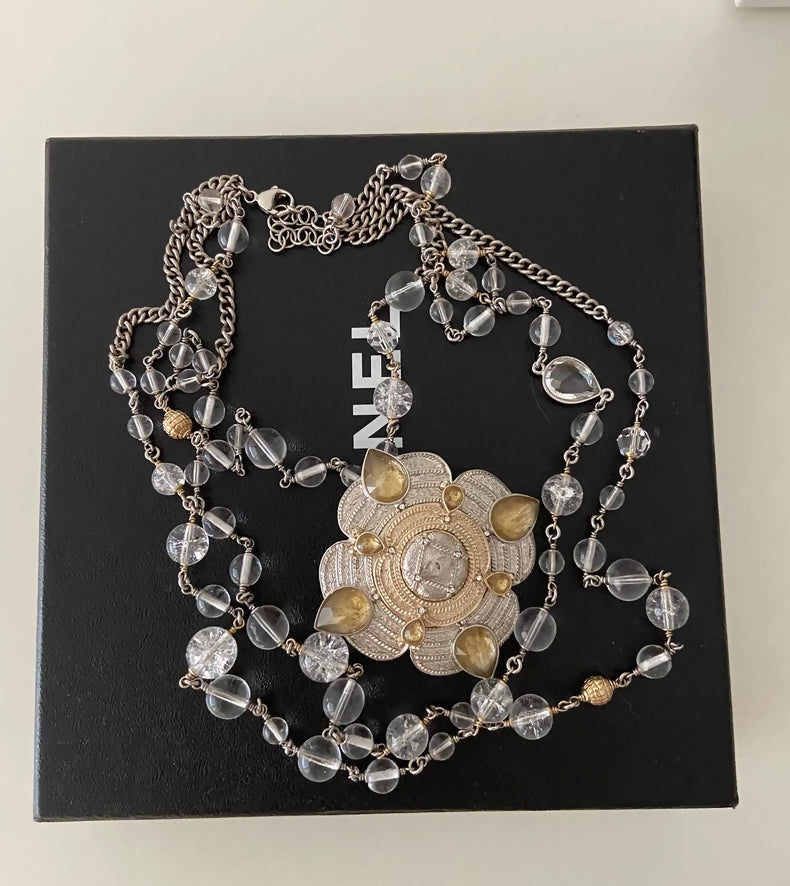 Chanel 2015 multi-layered glass necklace