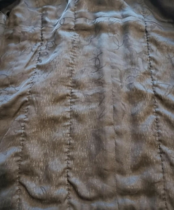 Chanel 11A Black White Tweed Braided Trim Zip Up Jacket FR 50