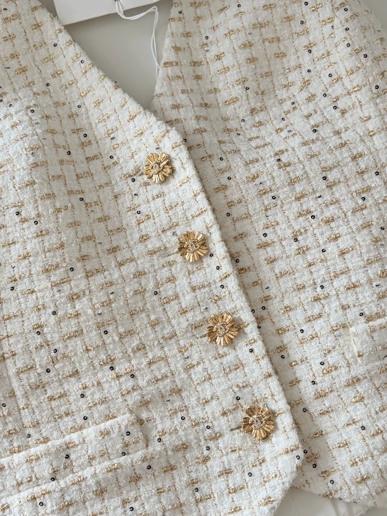 Chanel 26C ecru gold Vest