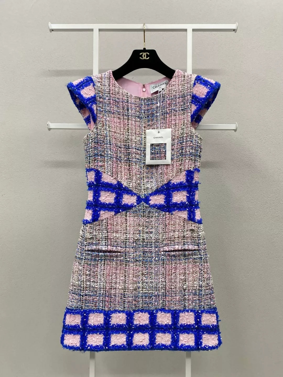 purple tweed dress Naxos Girls Multicolour Robin Towle clothing is designed with couture French Sle ple Tweed Mini