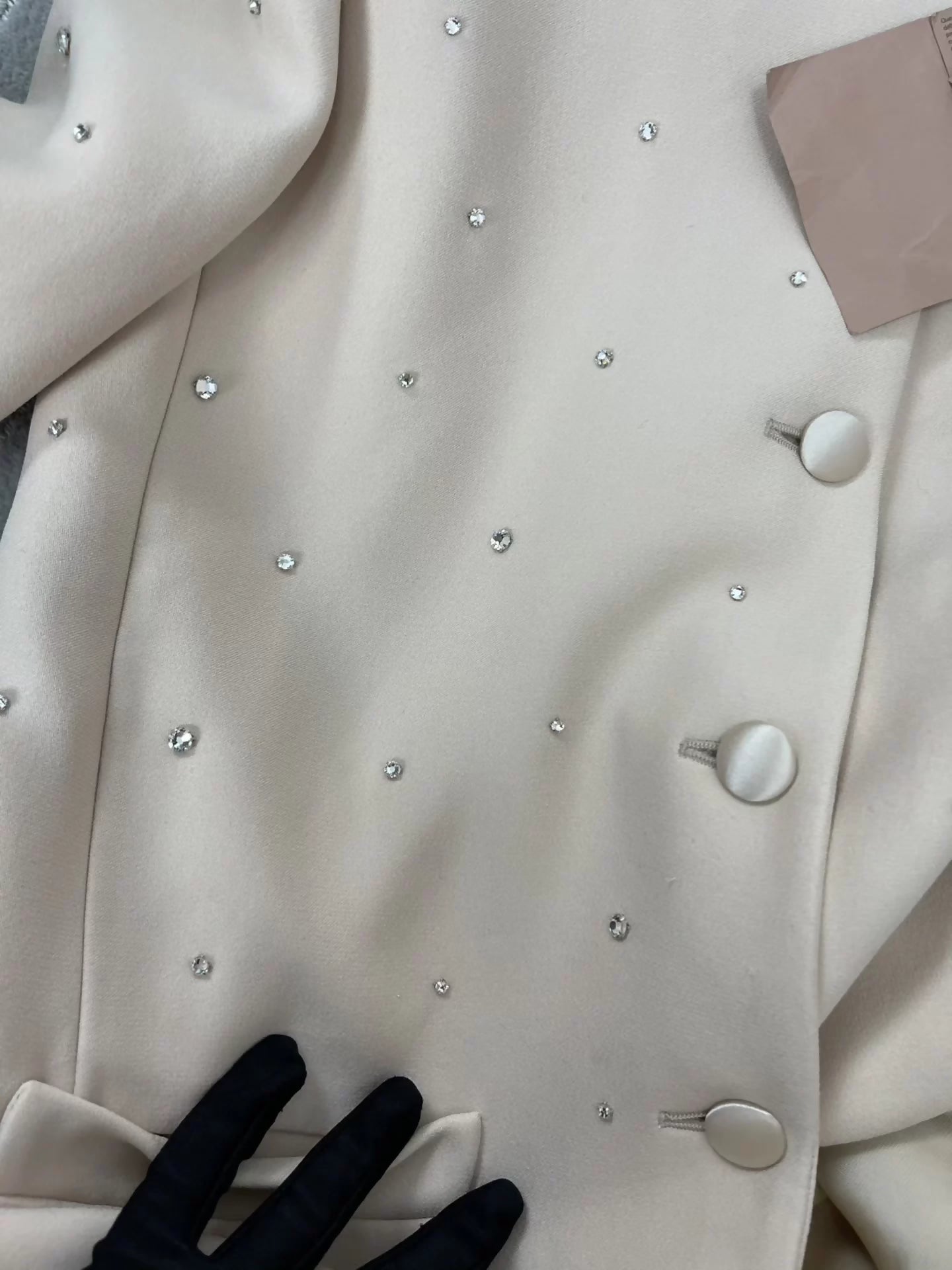 Miu Miu rhinestone-studded jacket
