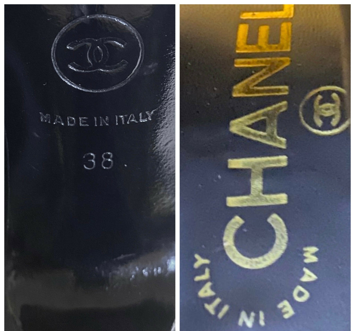Chanel 09P Black Satin CC Bow Mid Calf Peep Toe Booties Ankle Boot Heels