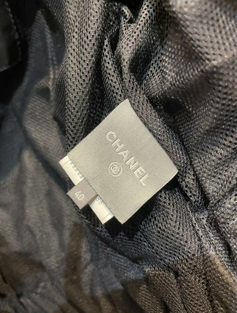Chanel 07A Lambskin Leather Utility Jacket Coat