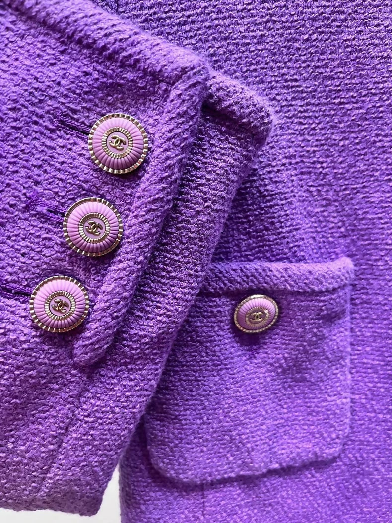 Chanel 20P purple tweed jacket